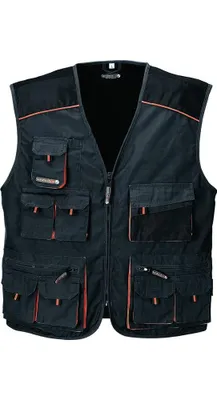 Produktbild von Weste Gr.48 dunkelgrau/schwarz/orange TERRATREND