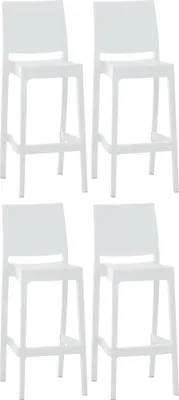 Immagine prodotto di Set di 4 sgabelli da bar - sgabelli alti - rivestimento in polipropilene resistente alle intemperie