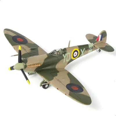 1/72 Spitfire Modellbausatz aus Metall, WWII Retro Flugzeug