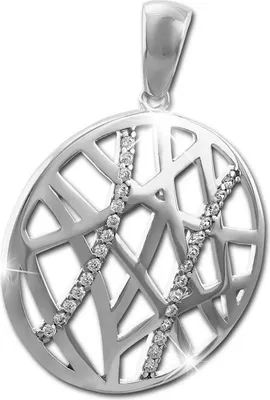 Image de SilberDream Pendentif Femme Disque 925 Argent Zirconia Bijoux D2SDH427W