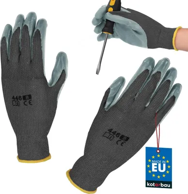 Produktbild von KOTARBAU® Handschuhe Arbeitshandschuhe Anti-Rutsch Größe 8 Latex beschichtete Arbeitshandschuhe für Herren Damen Werkstatt Zubehör Winter Gartenhandschuhe
