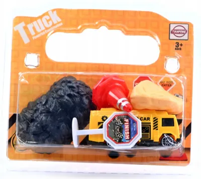 Produktbild von Spielzeugauto LKW Set für Kinder - Bunte Fahrzeuge & Zubehör - Überraschungsdesign zum Spielen