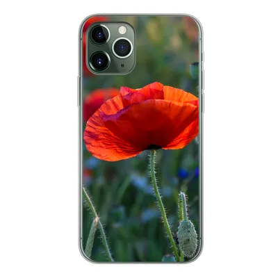 Produktbild von MuchoWow® Handyhülle Schutzhülle Hülle für iPhone 11 Pro Bunte Mohnblumen in den Niederlanden Silikon Softcase Handy Hülle - Handy