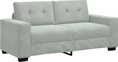 Produktbild von Zweisitzer-Sofa Hellgrau 180x77x82 cm Samt