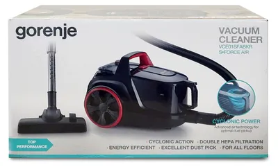 Produktbild von Gorenje VCE01SFABKR Staubsauger, 850 W, Zylinder-Vakuum, Trocken, Beutellos, 3 l, HEPA