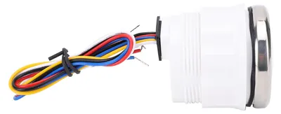 Image de Tachymètre avec compteur d'heures, 2 pouces, 8 000 tr/min, jauge de régime à rétroéclairage 7 couleurs pour camions, tracteurs, voitures, camping-cars et bateaux, alimentation 9 à 32 V CC, cadran blanc, lunette argentée