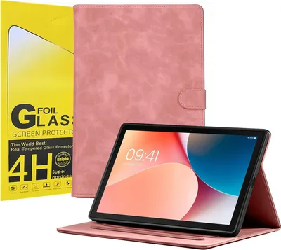 Produktbild von LBH Tablet Schutzhülle + 2x 4H Displayfolie für Samsung Galaxy Tab A8 10.5 Zoll Cover Case Schutz Tablet Farbe: Rosa
