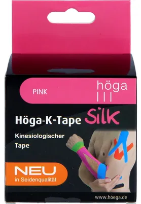 Produktbild von Höga-K-Tape Silk 5cmx5m pink KinesiologischerTape, 1 St. Pflaster