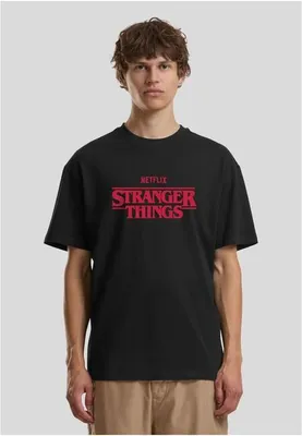 Immagine prodotto di Mr. Tee Stranger Things Rewatch - Maglietta nera - M