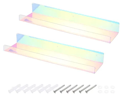 Produktbild von 2 Acryl Wandregale in Regenbogenfarbe