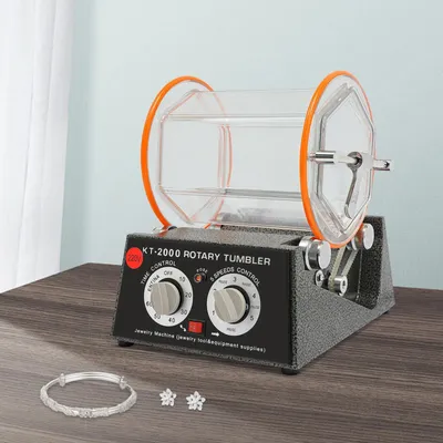 Produktbild von Schmuckpolierer - Elektrische Poliermaschine - 150 W - Timer - Reversierbare Rotation - Perlenpolitur - Schwarz