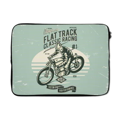 Produktbild von MuchoWow® Laptop Hülle 13 Zoll Motorrad - Retro - Zitat Laptoptasche - Laptophülle - Sleeve - Rundumschutz