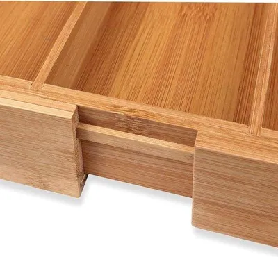 Produktbild von Famanu Besteckkasten-Organizer verstellbar - 30-48x46x5 cm - 5-7 Fächer