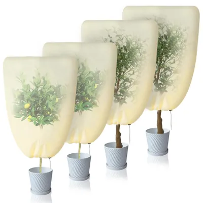 Image de Lot de 4 housses de protection hivernales pour plantes