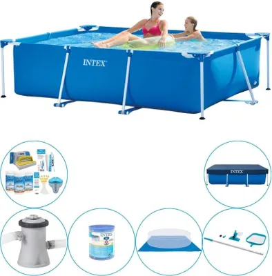 Zdjęcie produktu dla Basen stelażowy Intex Rechteckig 220x150x60 cm - oferta basenów kombi