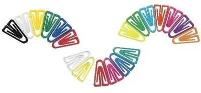 Produktbild von Büroklammern Plastiklips 35mm VE=50 Stück sortiert