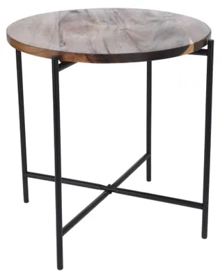Obrázok produktu pre Príkonzový stolík z akáciového dreva - priemer 45 cm - výška 38 cm