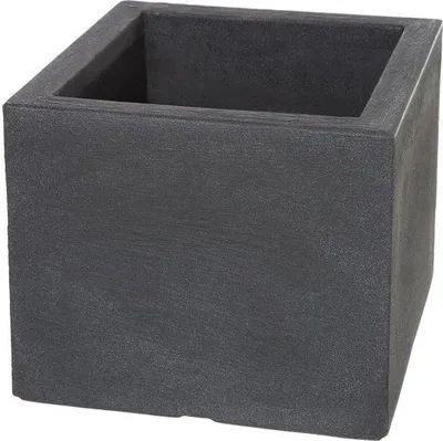 Obrázok produktu pre Sivá kvetinová debna 30 x 30 x 26 cm, plastová záhradná dekorácia
