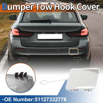 Image de Couverture De Crochet De Remorquage Arriššre Droite De Pare-Chocs De Voiture En Blanc pure Pour Bmw SšŠrie 5 F10 Lci Berline De Base Basis No.51127332776 - Pack De 1