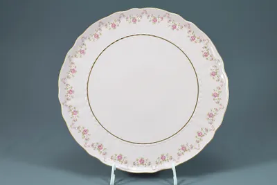 Obrázek produktu pro Sonáta, talíř na dort, 26 cm, růžový porcelán, kytičky, Leander