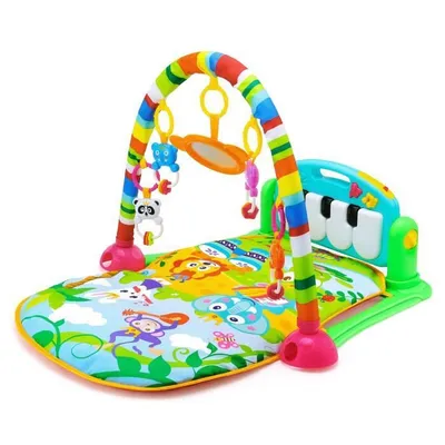 Produktbild von Baby Piano-Gym Spieldecke mit Spielzeug,Baby Spieldecke Babybett Musik-Activity