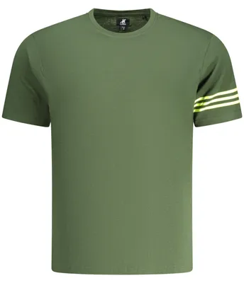 Produktbild von Kurzarm Herren T-Shirt in Grün mit Print und Kontrastdetails