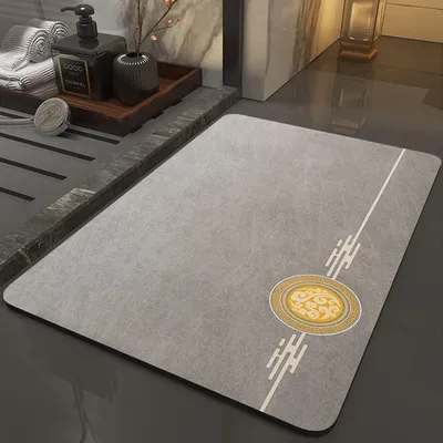 Image de Tapis de bain à séchage rapide, 50x80 cm, antidérapant et lavable