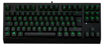 Zdjęcie produktu dla Razer BlackWidow V3 Tenkeyless - Klawiatura - Podświetlenie - USB - Niemiecka - Przełącznik klawiszy: Razer Green