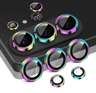 Produktbild von Kamera Linsenschutz Glas Set für Samsung Galaxy S26 Ultra Schutzglas Camera Linse Schutz Panzerfolie 9H Regenbogenfarben