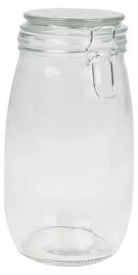 Image de Bocal à couvercle en fil de fer 1,4 litre Bocal à conserves Bocal à provisions Bocal renversé Bocal à couvercle