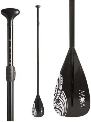 Produktbild von Moai - Kajakpaddel - SUP-Paddel - 3-teilig - Schwarz