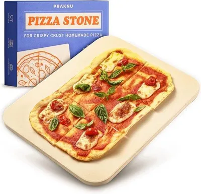 Obrázok produktu pre Famanu, štvorcová pizza kamenná doska na pečenie v rúre a na grile – pre chrumkavé cesto