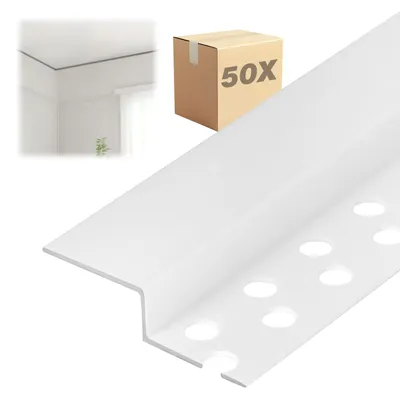 PVC-Schattenfugenprofil mit Lippe, 119 cm, 50 Stück, Hart-PVC