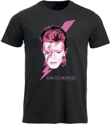 Produktbild von David Bowie T-Shirt mit Band-Motiv aus 100% Baumwolle Offizielles Fan-Produkt