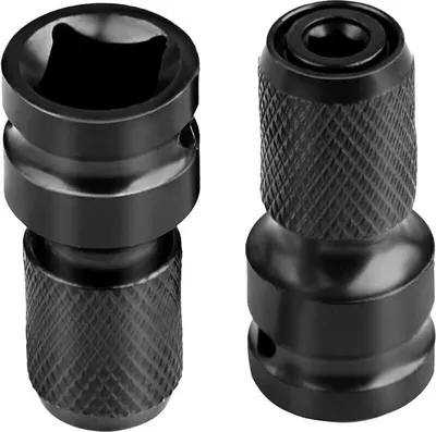 Obrázek produktu pro Nástrčný adaptér pro rázový klíč, 1/2" čtyřhran na 1/4" šestihran, pro ráčnový klíč a držák bitů - 2 kusy