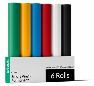 Image de Vinyle intelligent Cricut Joy, permanent, adhésif, 14 cm x 3 mètres, rouge, adhésif