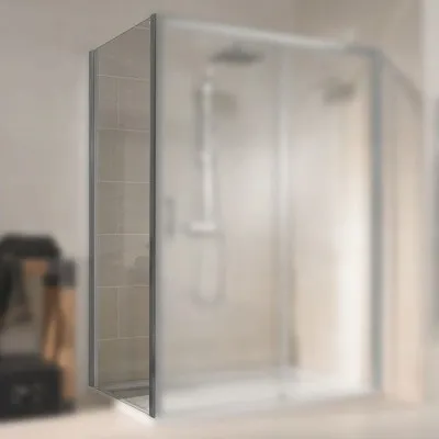 Produktbild von Seitenwand für Schiebetür Schulte Kristall/Trend Breite 90 cm Klarglas Profilfarbe aluminium