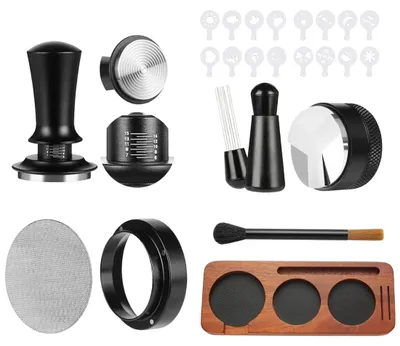 Espresso-Zubehörset 53 mm mit Tamperstation, WDT-Werkzeug, Dosierring