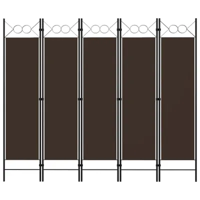Produktbild von 5-tlg. Raumteiler Braun 200 x 180 cm