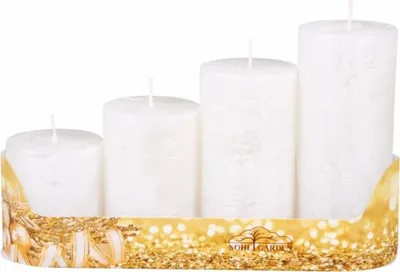 Obrázok produktu pre Adventné sviečky Rustikálne rustikálne sviečky d5x6/8/10/12cm 4ks