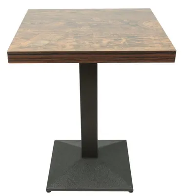 Immagine prodotto di Tavolino quadrato da 75 cm, con struttura in metallo e piano in legno, ideale come tavolino da bar o tavolino per 4 persone