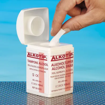 Produktbild von Alkotip Alkoholtücher im Alkotip-Spender (155 Stück)