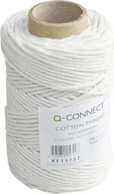 Image de Fil de coton, blanc, brillant, 10 DKG/80M, KF15702