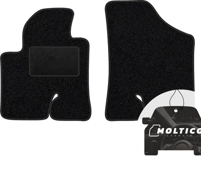 Produktbild von moto-MOLTICO Vorne Fußmatten Auto Velours Autoteppiche Schwarz Automatten Set 2-teilig passend für Hyundai ix55 2009-2012