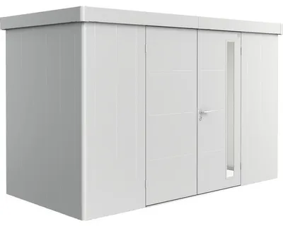 Produktbild von Gerätehaus biohort Neo 1D Doppeltür 348 x 180 cm silber-metallic