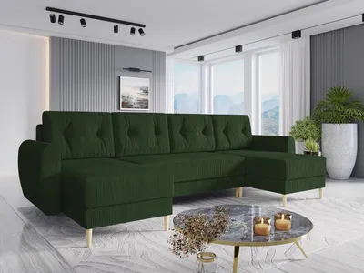 Obrázek produktu pro Rozkládací sedačka do tvaru U CAMARILO - zelená 2