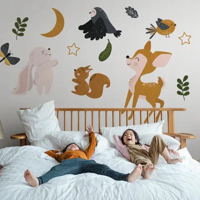 Produktbild von Kinderaufkleber Waldtiere 125x250cm