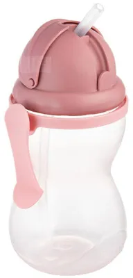 Produktbild von Flasche mit faltbarem Silikonschlauch 370 ml rosa, Canpol