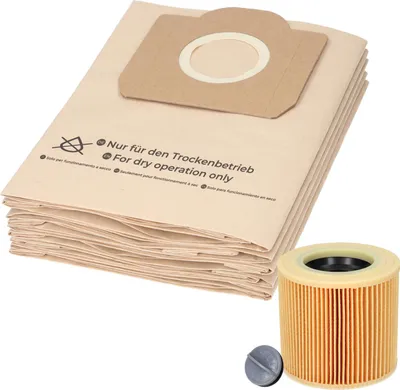 Produktbild von McFilter | 10 Staubsaugerbeutel + 1 Filter, passend f. Kärcher A2604, A2201, A2204, A2236, A2654, A2254, Alternative f. 6.959-130.0, 6.414-552.0