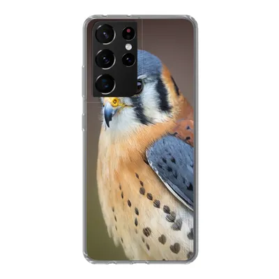 Produktbild von MuchoWow® Handyhülle Schutzhülle Hülle für Samsung Galaxy S21 Ultra Vogel - Makro - Blau Silikon Softcase Handy Hülle - Mobiltelefon